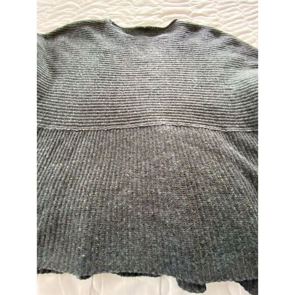 Pure Jill By J. Jill Boxy Oversized Pullover Sweater Elbow Sleeve Gray Petite M - Picture 11 of 13
